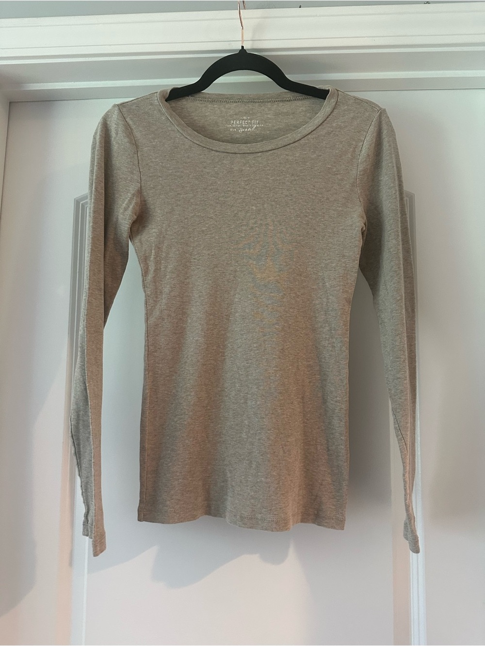 J.Crew Taupe Cotton Long Sleeve